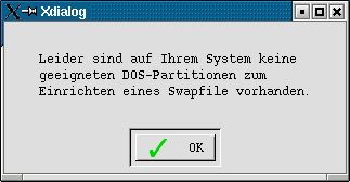 Fehlermeldung: keine DOS-Partition